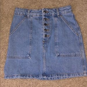 Top shop jean skirt.